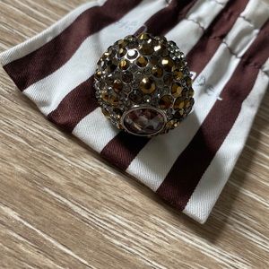 Henri Bendel Gold debutante jumbo ring.